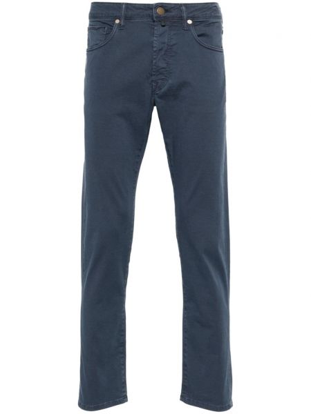 Pantaloni chino slim fit Incotex albastru