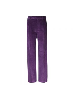 Proste spodnie bawełniane Dsquared2 fioletowe