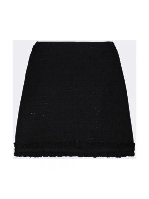 Mini falda de tweed Versace negro