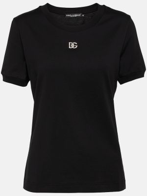 Kokvilnas t-krekls džersija Dolce&gabbana balts