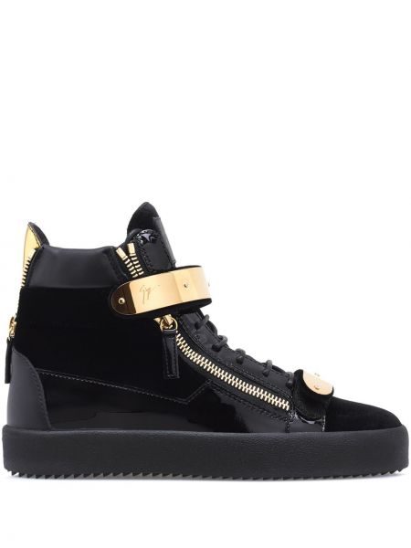 Sneakers i sammet Giuseppe Zanotti svart