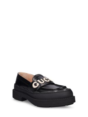 Kožené loafers Gucci černé