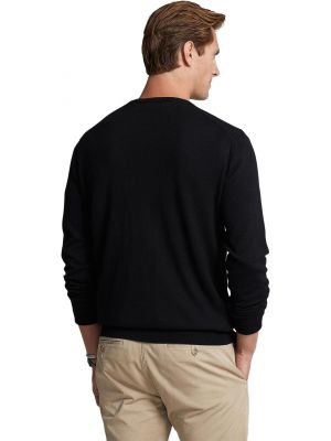 Хлопковый свитер с v-образным вырезом Polo Ralph Lauren черный
