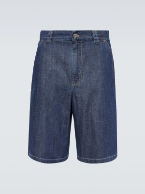 Pantaloni scurți din denim Prada albastru