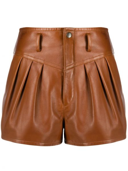 Pantalones cortos de cintura alta Saint Laurent marrón