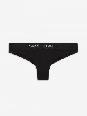 Хлопковые трусы Armani Exchange черные