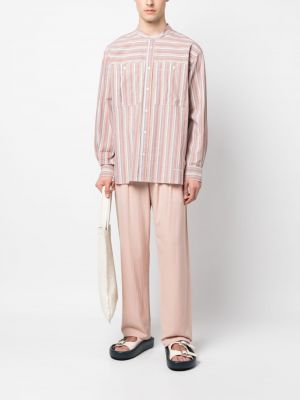 Chemise en coton à rayures Marant rose