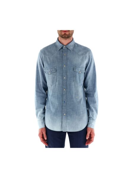 Niebieska koszula jeansowa Jacob Cohen