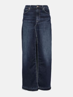 Дънкова пола с висока талия Ag Jeans синьо