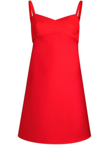 Hodvábne koktejlkové šaty Khaite červená