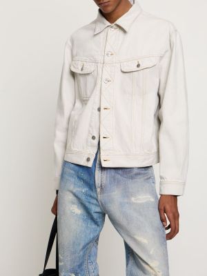 Kurtka jeansowa bawełniana Maison Margiela biała