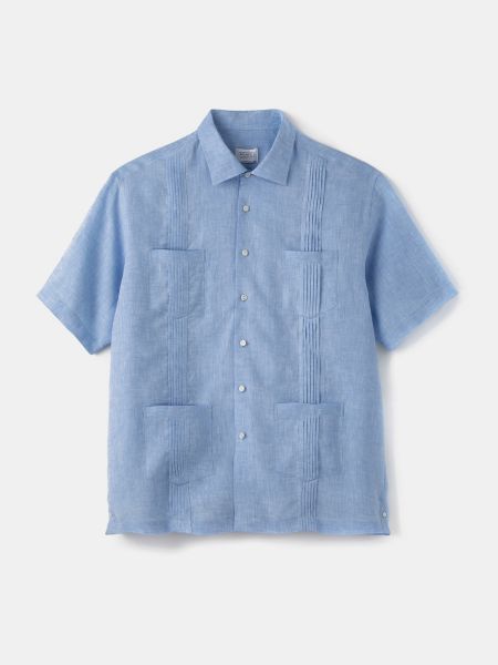Camisa de lino Mirto azul