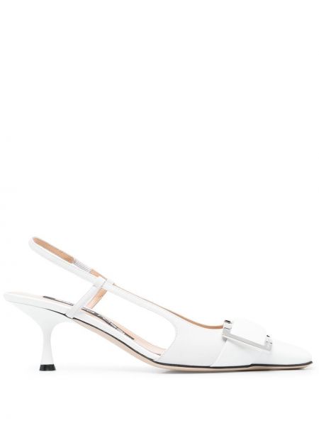 Slingback pumpar med remmar Sergio Rossi vit