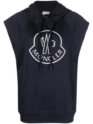 Ärmelloser hoodie aus baumwoll mit print Moncler