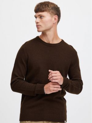 Пуловер Solid кафяво