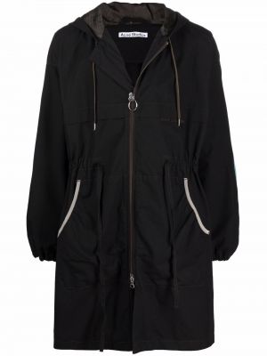 Overdimensjonert hette parka Acne Studios svart