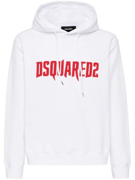 Baskılı pamuk uzun kazak Dsquared2 beyaz