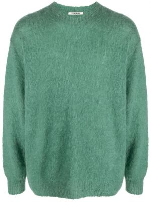 Pull col rond chunky Auralee vert
