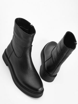 Kožené kotníkové boty Marjin černé