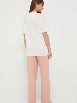 Piżama Calvin Klein Underwear beżowa