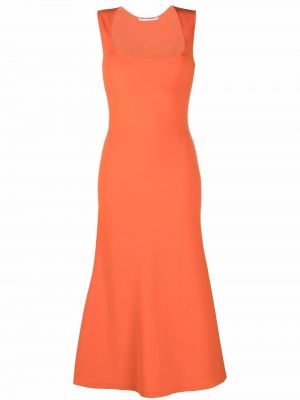 Šaty bez rukávů Stella Mccartney oranžové