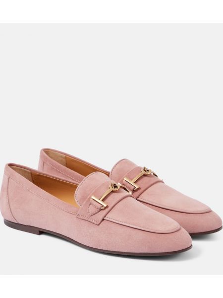 Loafers i mocka Tod's rosa