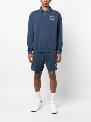 Shorts de sport en coton à imprimé Harmony Paris bleu