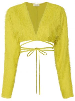 Блуза с v-образно деколте Lapointe жълто