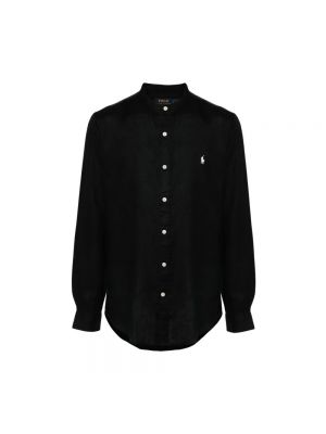 Lniana koszula Ralph Lauren czarna