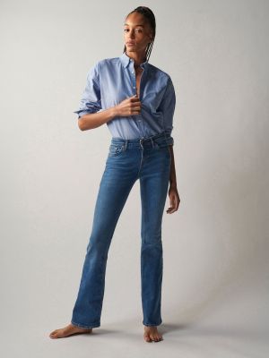 Расклешенные джинсы стрейч с низкой посадкой Own синий