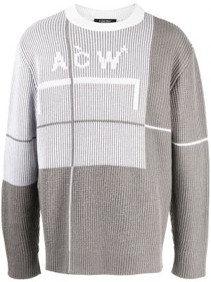Pullover mit rundem ausschnitt A-cold-wall* grau