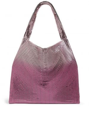 Τσάντα shopper Rabanne ροζ