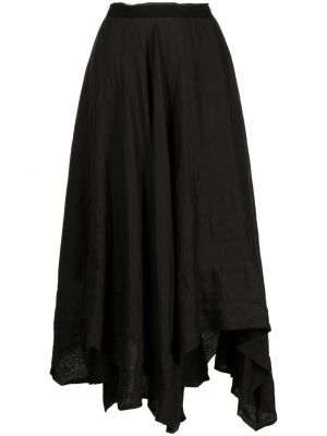 Asymetrická midi sukňa Marc Le Bihan čierna