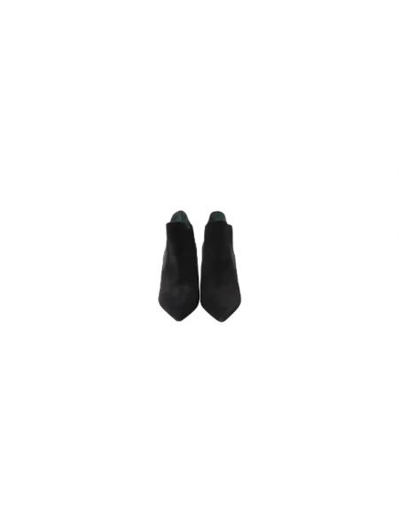 Botki skórzane retro Yves Saint Laurent Vintage czarne
