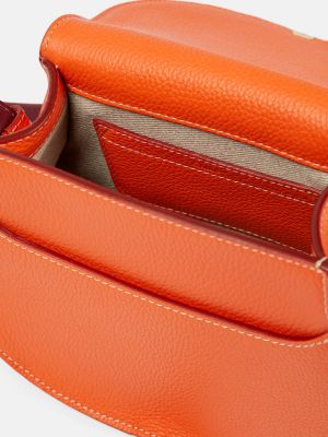 Kožená crossbody kabelka Chloã© oranžová