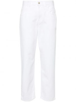 Jeansy z wysoką talią Moncler białe