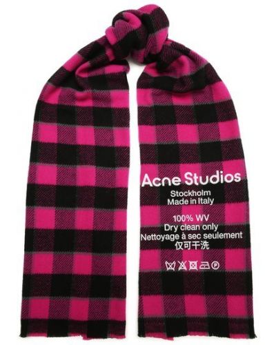 Шерстяной шарф Acne Studios, розовый