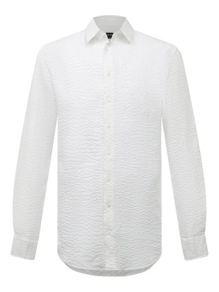 Льняная рубашка Giorgio Armani белая
