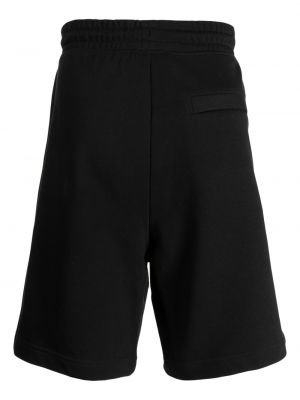 Shorts de sport brodeés en coton Hugo noir