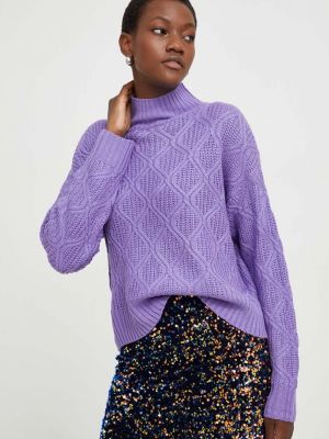 Sweter Answear Lab fioletowy