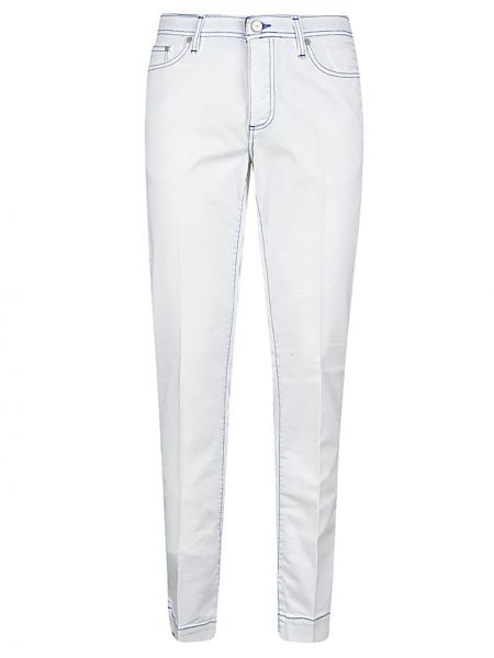 Pantaloni di cotone Sartorio bianco