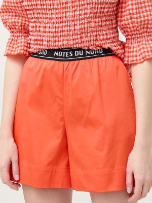 Notes du Nord rövidnadrág női, , sima, magas derekú - narancssárga