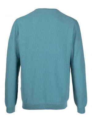 Strick sweatshirt mit langen ärmeln Roberto Collina blau