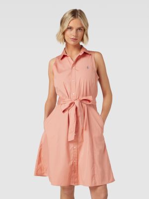 Sukienka midi Polo Ralph Lauren różowa