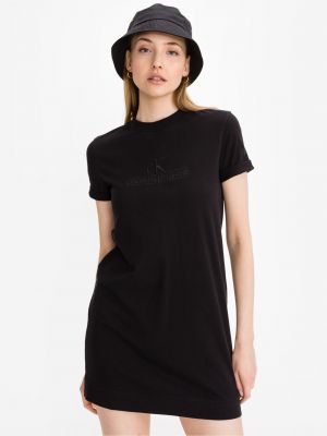 Džínsové šaty Calvin Klein čierna