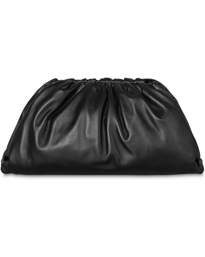 Kožna clutch torbica Bottega Veneta crna