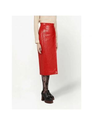 Falda midi Gucci rojo