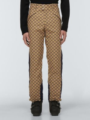 Bavlněné kalhoty Gucci béžové