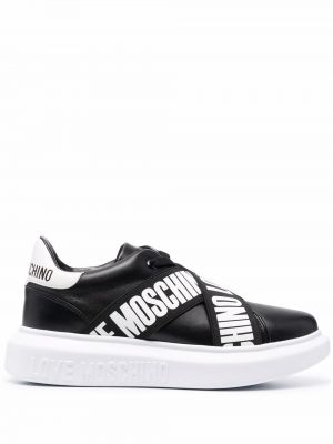 Skli på slip-on sneakers Love Moschino svart