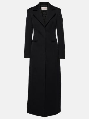 Černý vlněný kabát Valentino